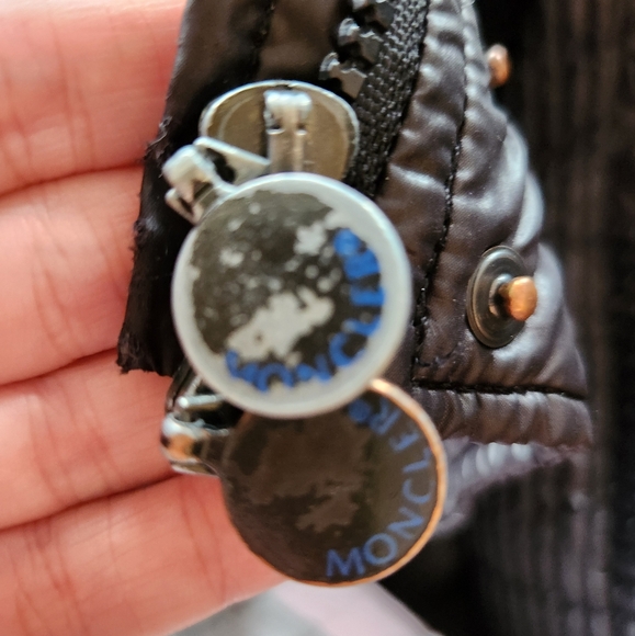 Moncler Women Black Down Jacket Bomber Size 1/S - Picture 11 of 16